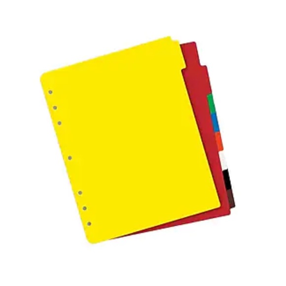 NWT Avery Heavy Duty Blank Plastic Dividers, 8-Tab, Multicolor (23084) - Picture 2 of 3